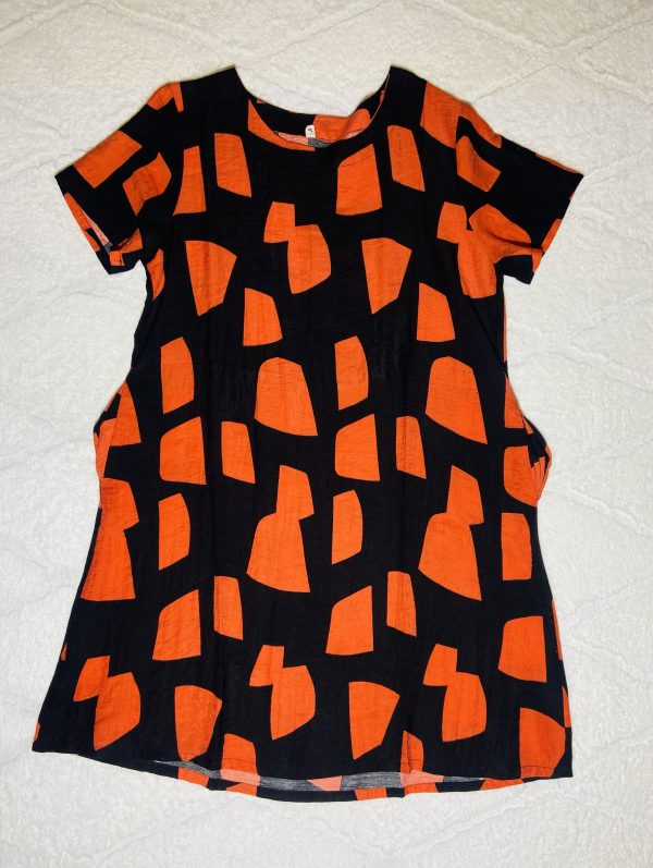 Robe orange avec poches – Image 2