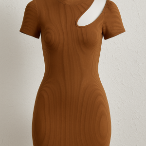 Robe moulante chocolat