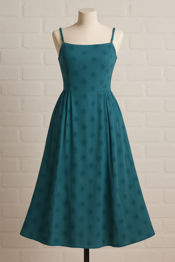Robe bleue à bretelles