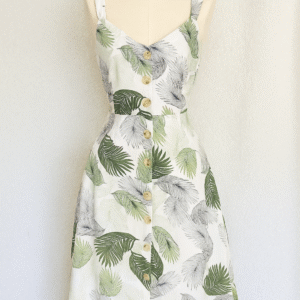 Robe blanche et verte