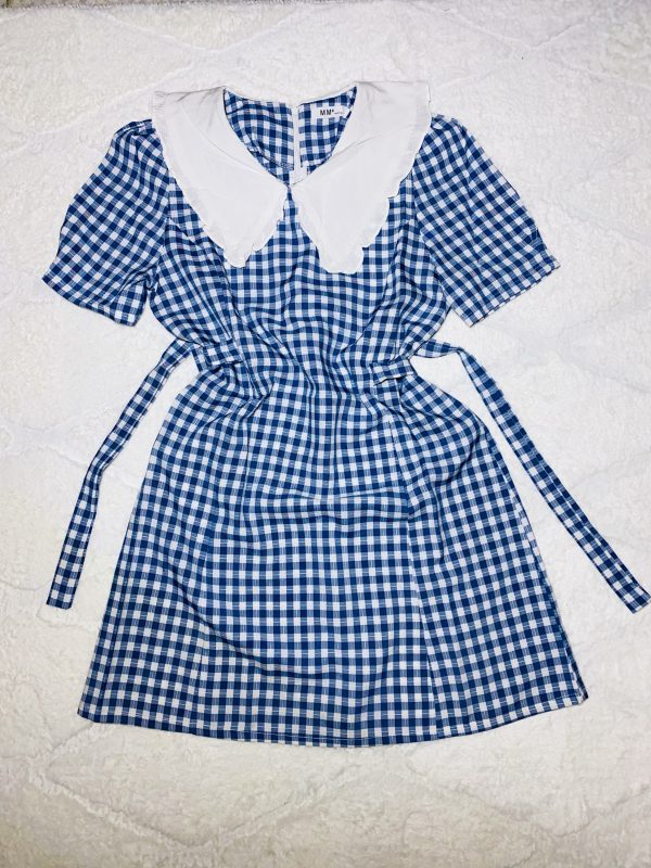 Robe à carreaux bleue – Image 2