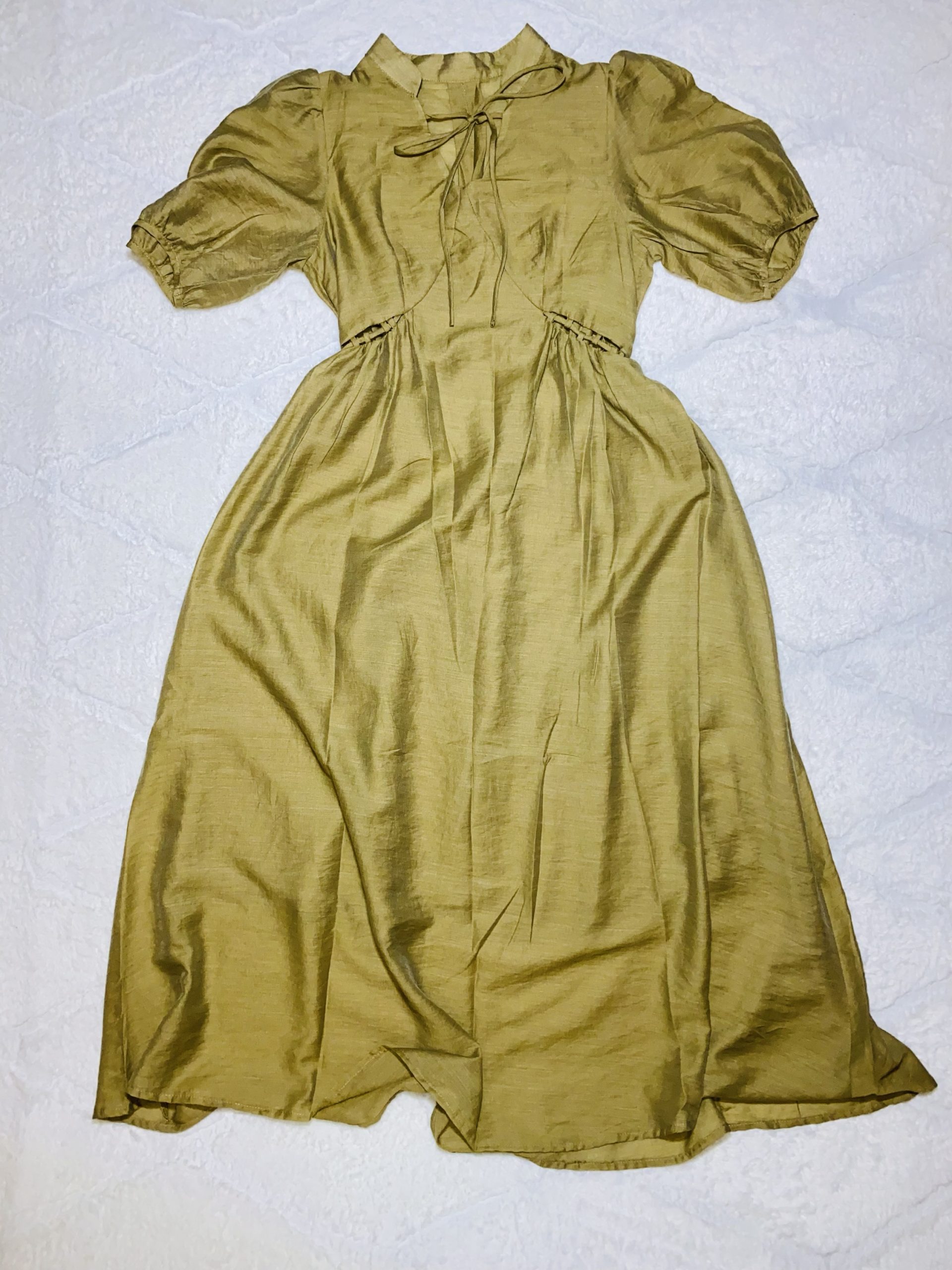 Robe midi beige legere – Image 4