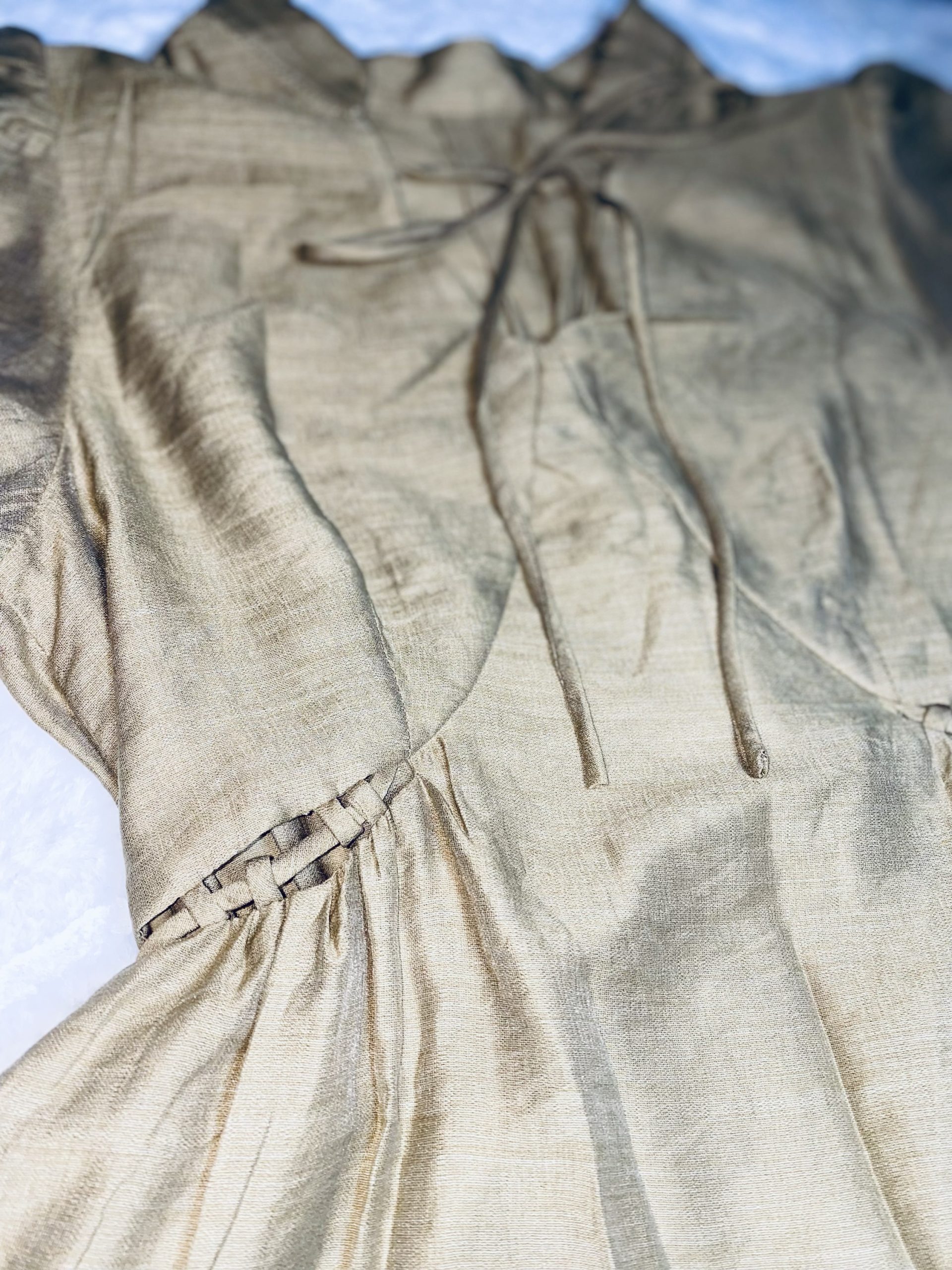 Robe midi beige legere – Image 3