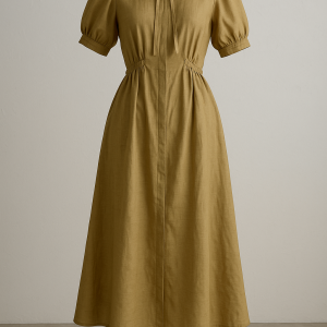 Robe midi beige legere