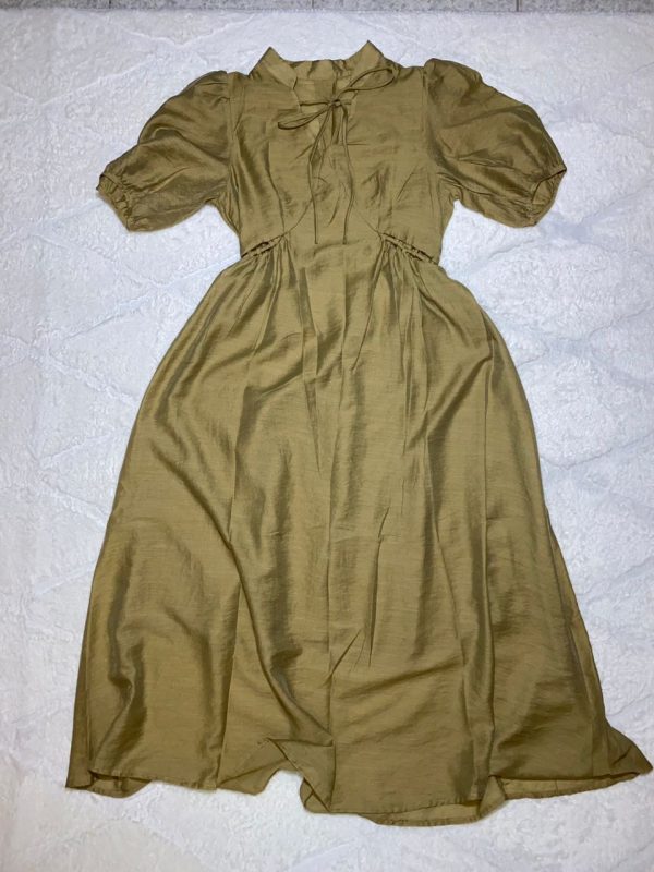 Robe midi beige legere – Image 2