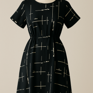 Petite robe noire à motif