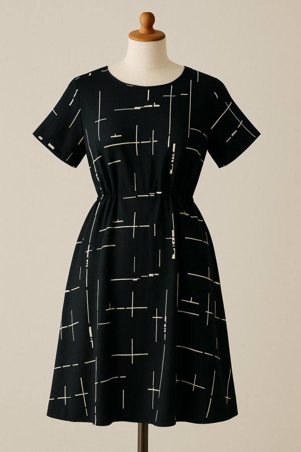 Petite robe noire à motif