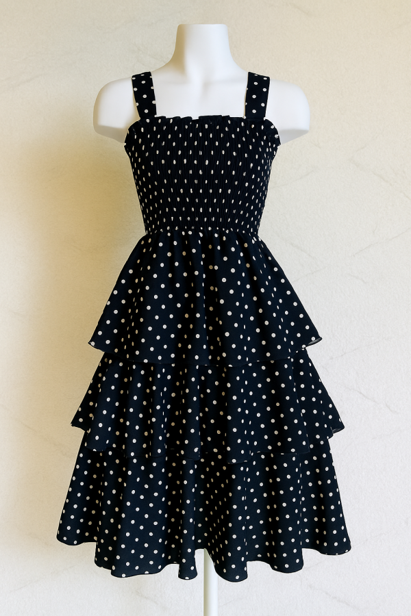 Petite robe noire à pois