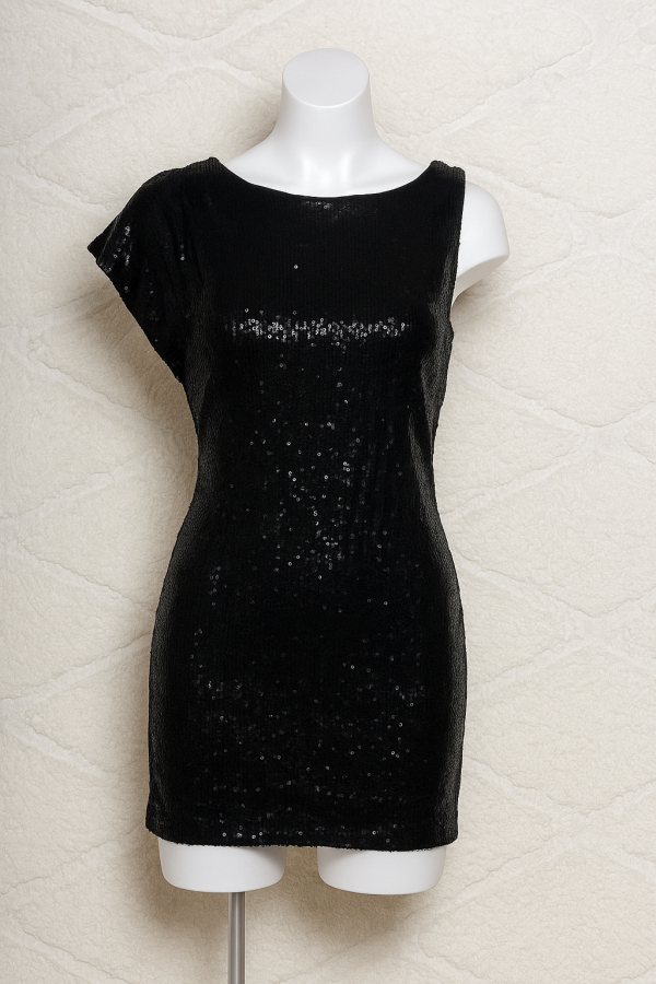 Robe de sortie strass noire