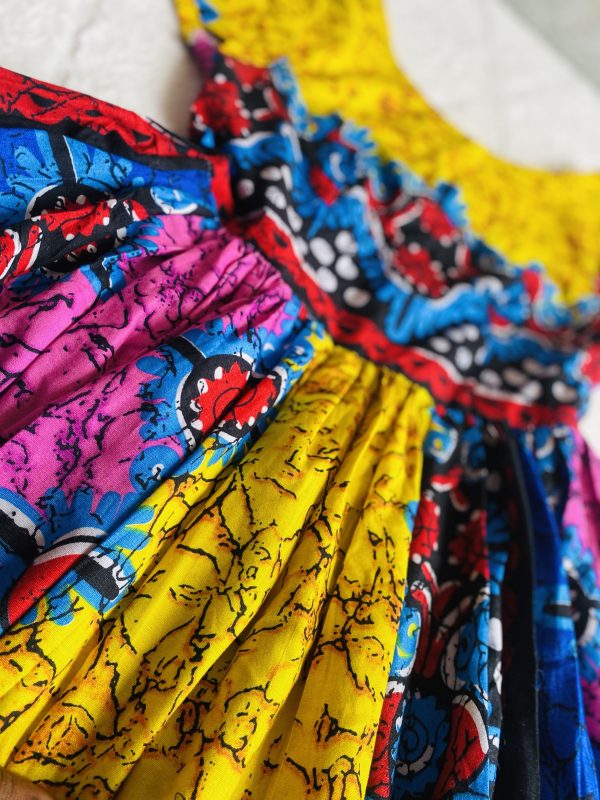 Robe tissu pagne multicolore – Image 4