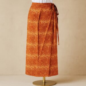 Jupe portefeuille orange