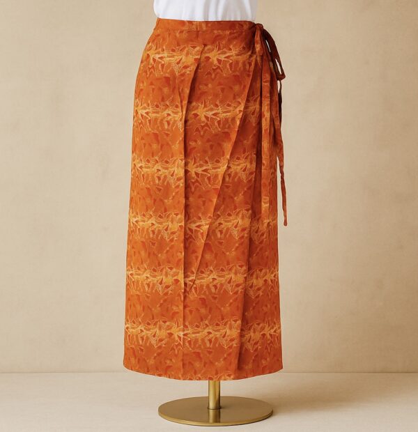Jupe portefeuille orange