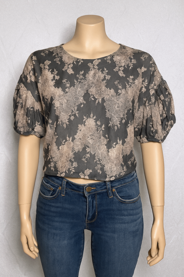 Petit haut gris et rose