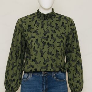 Chemise verte à motif