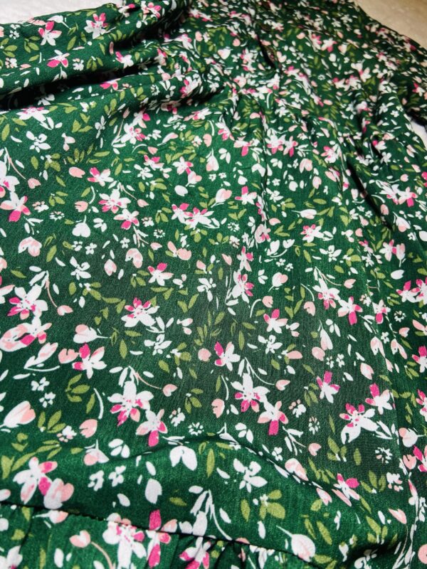 Petite robe verte fleurie – Image 3
