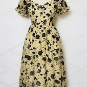 Robe voile fleurie