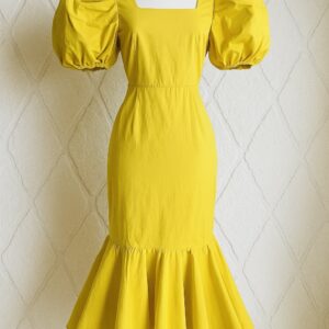 Robe vert jaune