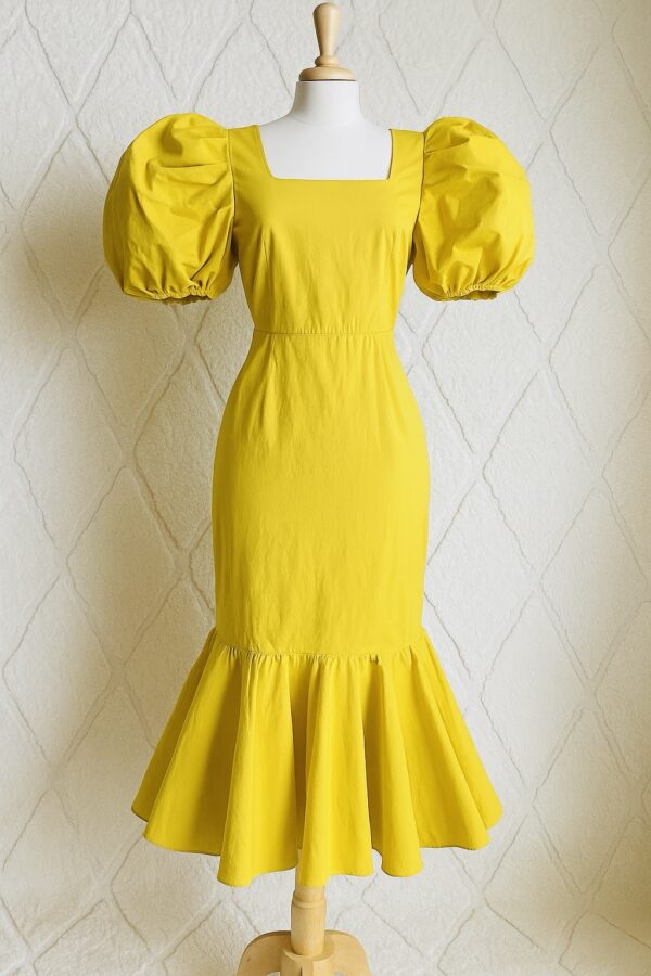 Robe vert jaune