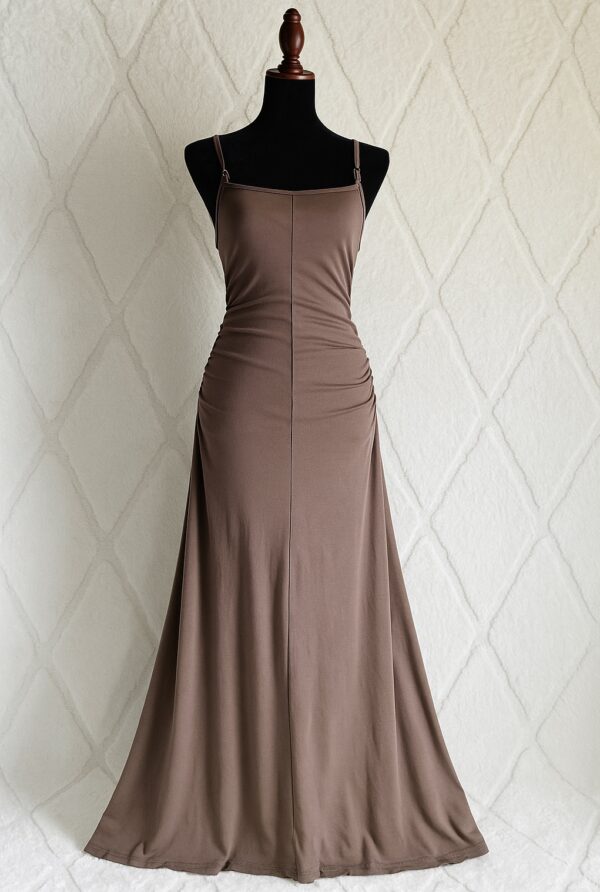 Robe marron longue