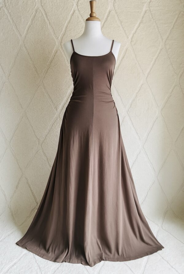 Robe marron longue – Image 2
