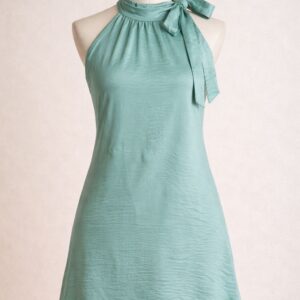 Robe verte sans manches