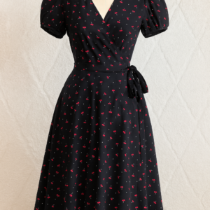 Robe portefeuille noire