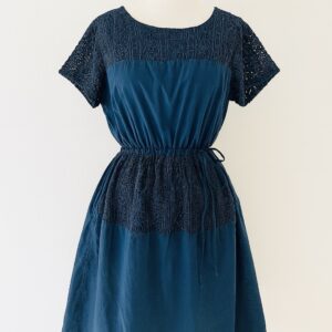 Robe bleue marine à corde